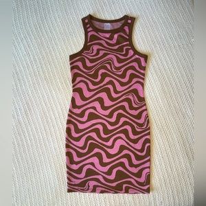NOBO | No Boundaries | Women’s Retro Brown Pink Mini Dress | Size: XS